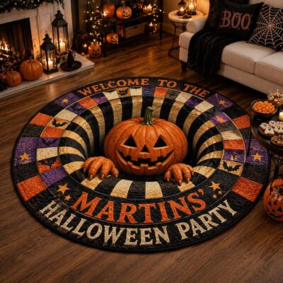 Pumpkin Optical Cozy Custom Floor Mat