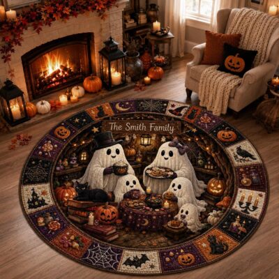 Ghost Haunted House Custom Floor Mat