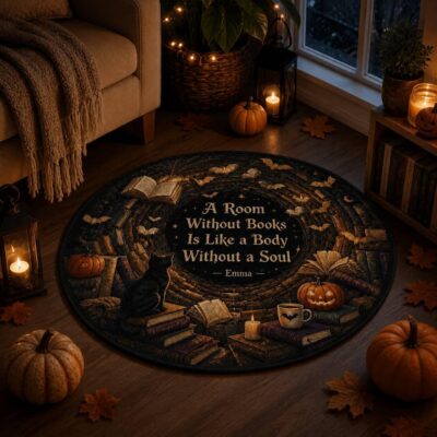 Book Lover Optical Custom Round Mat